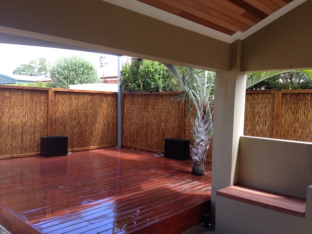 Cedar screening and decking