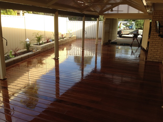 Undercover decking area